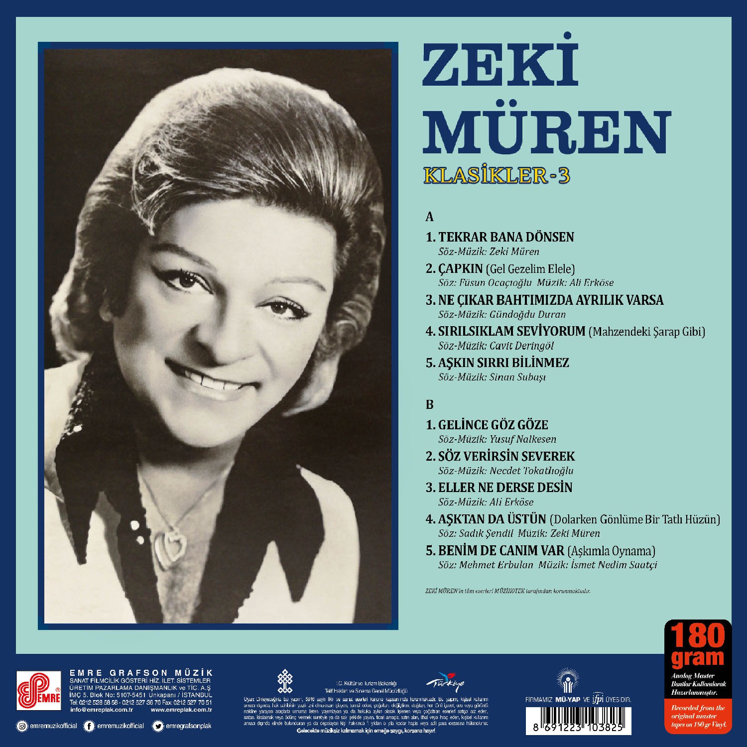 Zeki Müren - Klasikler 3 (Dünden Bugüne 11)- Plak - Görsel 2