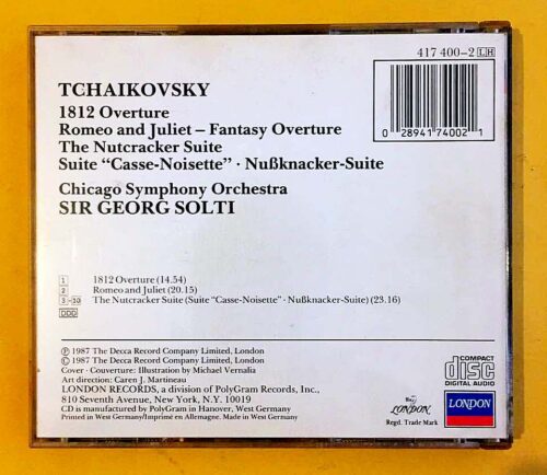 Tchaikovsky - Chicago Symphony Orchestra‎– 1812 Overture / Romeo and Juliet / The Nutcracker Suite - Görsel 2