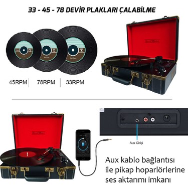 Record Master T310CH Siyah Çanta Pikap - Görsel 4