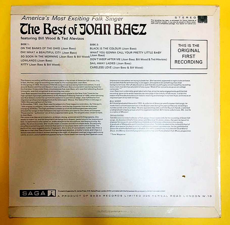 Joan Baez - The Best Of Joan Baez - Görsel 2