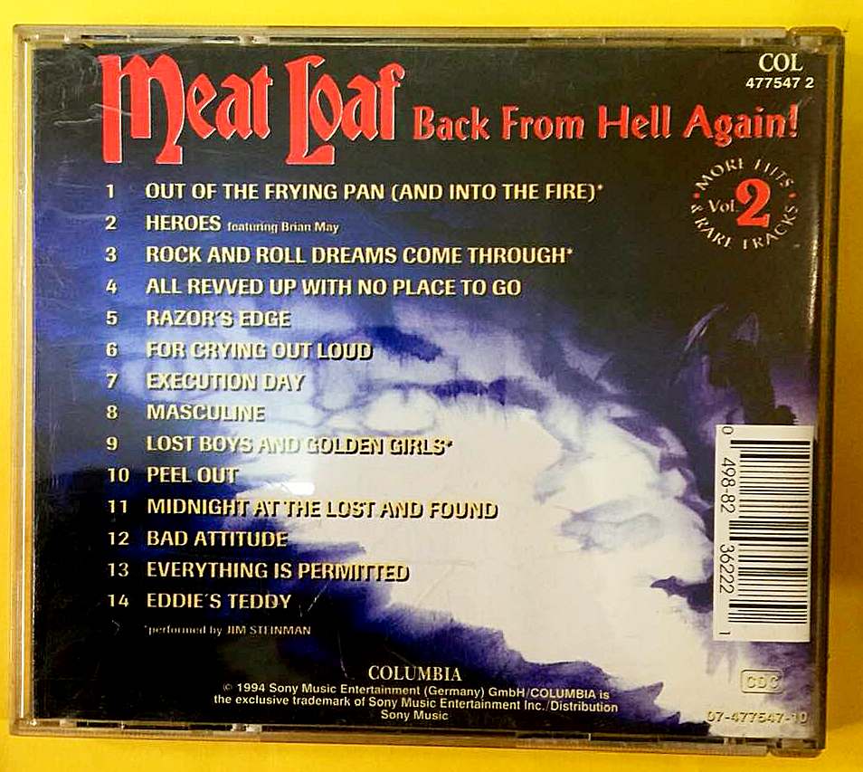 Meat Loaf – Back From Hell Again: The Very Best Of Vol.2 - Görsel 2