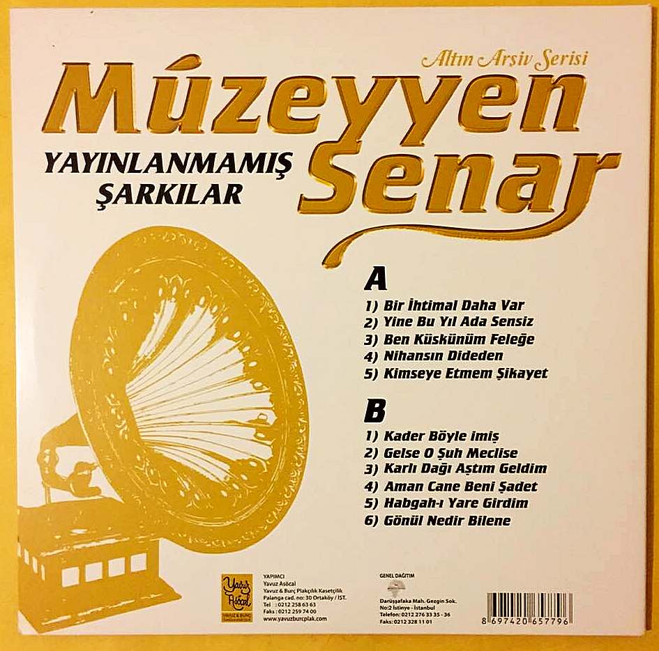 Müzeyyen Senar - Yayınlanmamış Şarkılar - Plak - Görsel 2