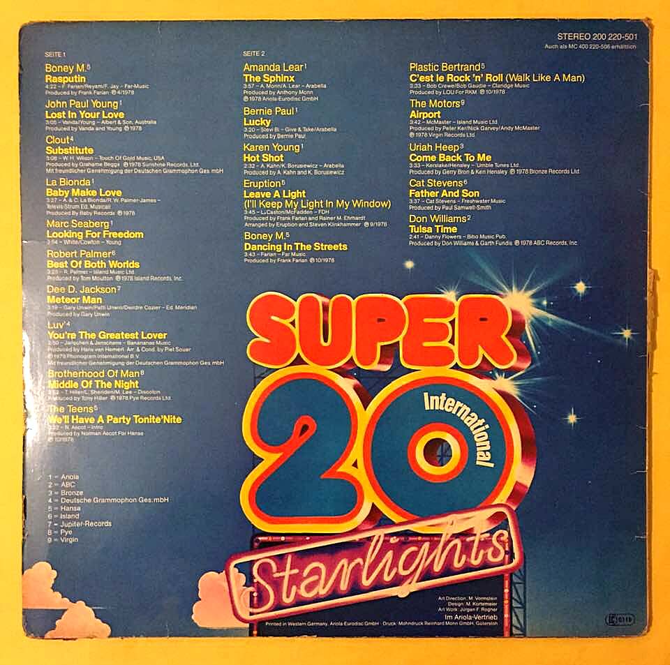 Various – Super 20 International - Starlights - Görsel 2