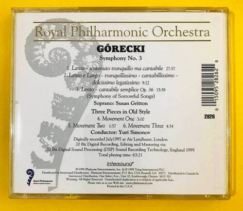 Henryk Gorecki – Symphony No.3 Three Pieces In Old Style - Görsel 2