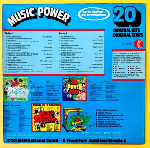 Music Power - 20 Original Hits - Görsel 2