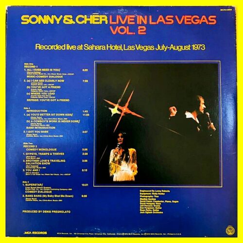 Sonny - Chér – Live In Las Vegas Vol.2 - 2 Plak - Görsel 2