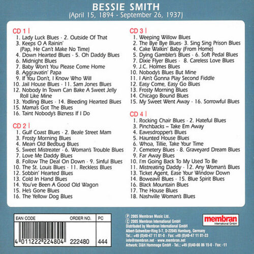 Bessie Smith – Chicago Blues Bound - 4 CD Boxset - Ambalajında - Görsel 2