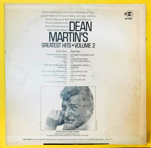 Dean Martin - Dean Martin's Greatest Hits - Volume 2 - Görsel 2