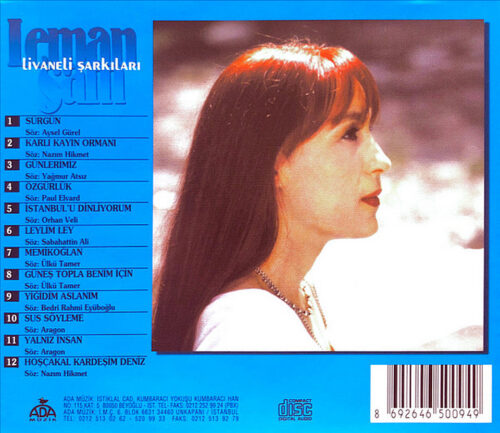 Leman Sam - Livaneli Şarkıları - CD - Ambalajında - Görsel 2