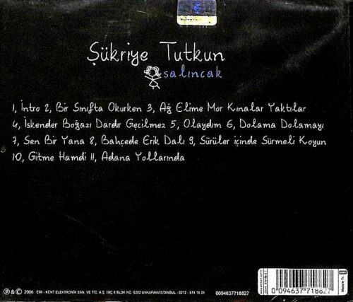 Şükriye Tutkun - Salıncak - Ambalajında - CD - Görsel 2