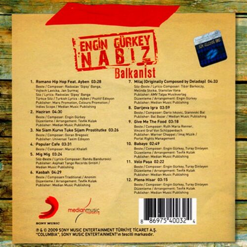 Engin Gürkey - Nabız / Balkanist - CD - Görsel 2