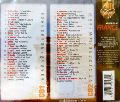 Memories Of France - 2 CD - Görsel 2