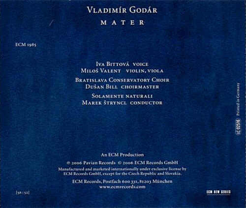 Vladimir Godar / Iva Bittova, Milos Valent, Marek Stryncl - Mater - CD - Ambalajında - Görsel 2
