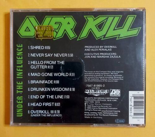 Overkill – Under The Influence - CD - Görsel 2