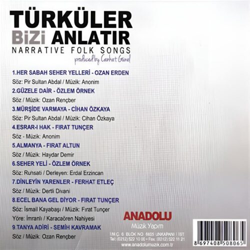 Cankat Günel - Türküler Bizi Anlatır - CD - Görsel 2