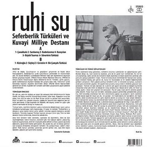 Ruhi Su - Seferberlik Türküleri Ve Kuvayi Milliye Destanı - Görsel 2