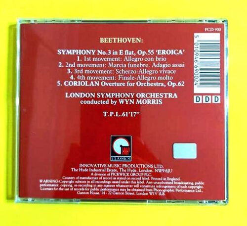 Beethoven -  Symphony No.3 In E Fla  Op.55 'Eroica' / Coriolan Overture Op.62 - Görsel 2