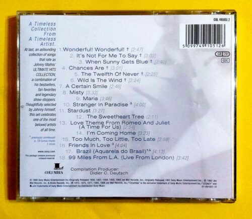Johnny Mathis - The Ultimate Hits Collection - Görsel 2