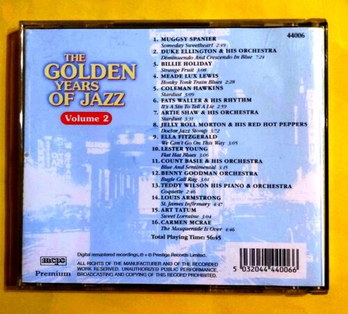 Various – The Golden Years Of Jazz Volume 2 - Görsel 2
