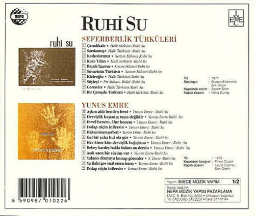Ruhi Su – Seferberlik Türküleri  ve Kuvayi Milliye Destanı / Yunus Emre - Görsel 2