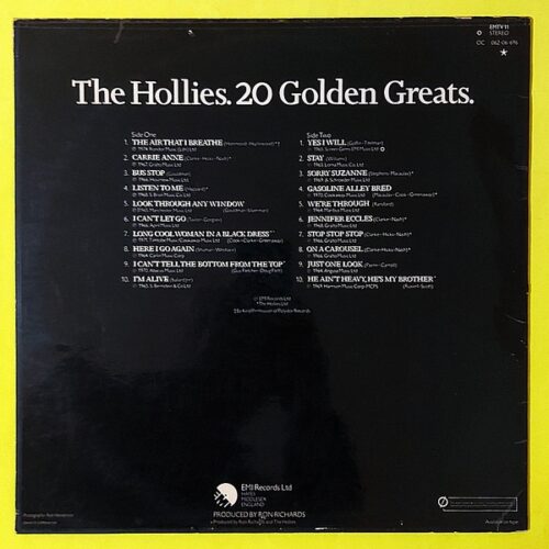 The Hollies - 20 Golden Greats - Görsel 2