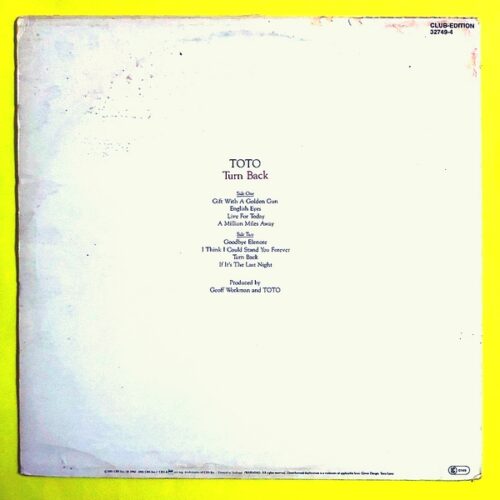 Toto - Turn Back - Görsel 2