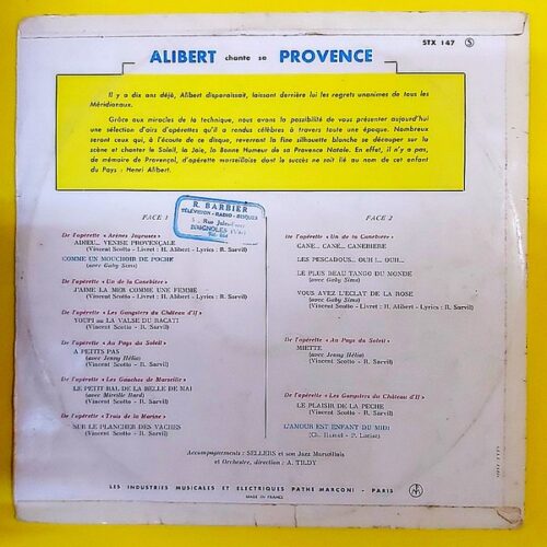 Alibert – Alibert Chante Sa Provence - Plak - Görsel 2