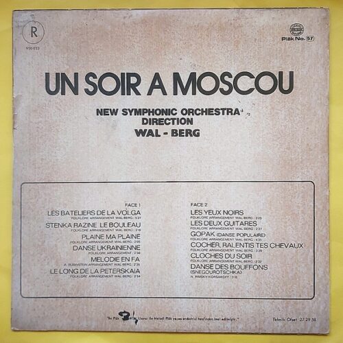 Wal-Berg and The New Symphonic Orchestra – Un Soir A Moscou - Görsel 2
