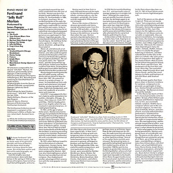 James Dapogny – Piano Music of Ferdinand - Jelly Roll - Morton - Görsel 2