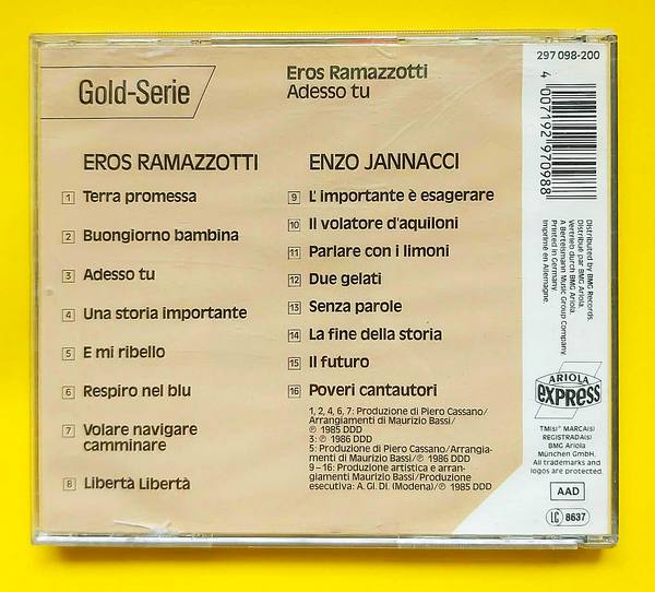 Eros Ramazzotti – Enzo Jannacci - Adesso Tu - Görsel 2