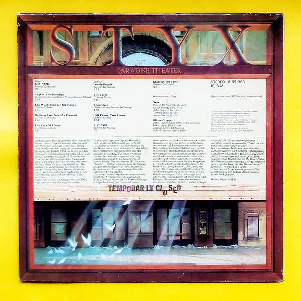 Styx – Paradise Theatre - Görsel 2
