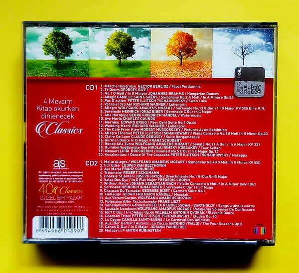 4 Mevsim Kitap Okurken Dinlenecek Classics - 2 CD - Görsel 2