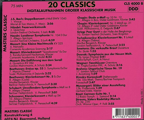 20 Classics - CD - Görsel 2